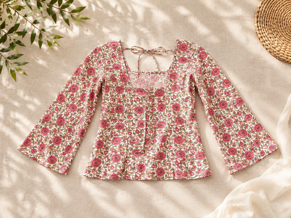 Pink Petal Floral Top