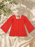 Red floral Top