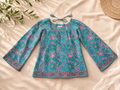 Turquoise Bloom Top